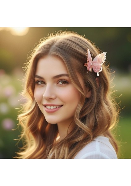 Benekli Oynar Kanatlı Kelebek Pens Toka