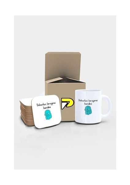 Bıragma Kendini Komik Tasarımlı Baskılı Kupa Bardak Seti, Eğlenceli Özel Hediye Mug