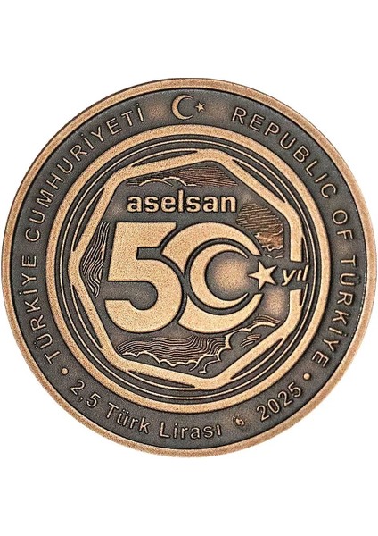 Aselsan'ın Kuruluşunun 50. Yılı Bronz Hatıra Parası
