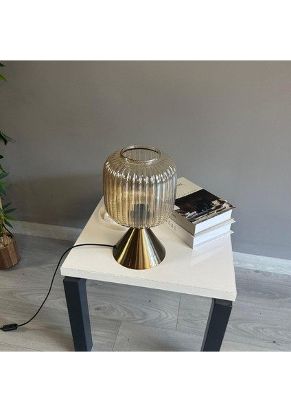 Mopa Cam Bal Rengi Masa Lambası Dekoratif Masaüstü Aydınlatma Hol Abajur Yatak Odası Başucu Lamba fiyatları