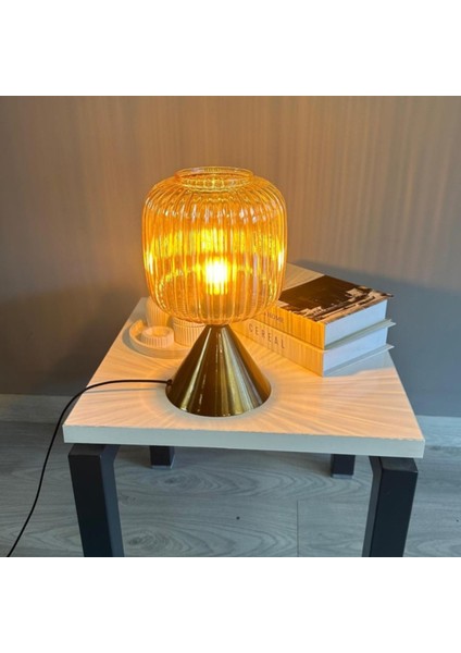 Mopa Cam Bal Rengi Masa Lambası Dekoratif Masaüstü Aydınlatma Hol Abajur Yatak Odası Başucu Lamba modelleri