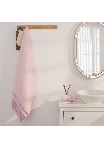 Greek Desen Havlu 600GR 90X150 | %100 Pamuk-Tekli-Pembe-Banyo-Mutfak-Desenli fiyatları