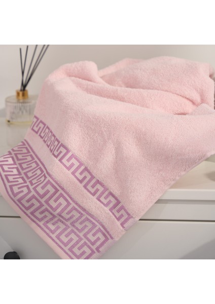 Greek Desen Havlu 600GR 90X150 | %100 Pamuk-Tekli-Pembe-Banyo-Mutfak-Desenli indirimleri