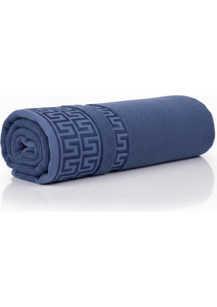 Greek Desen Havlu 600GR 90X150 | %100 Pamuk-Tekli-Lacivert-Banyo-Mutfak-Desenli fırsatları