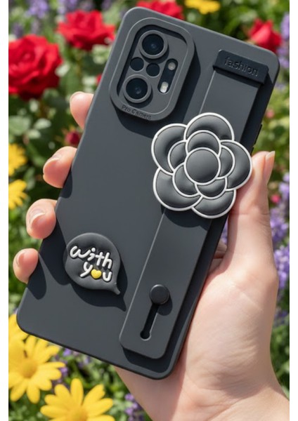 Redmi Note 10 Pro Uyumlu Kılıf Siyah Renk 3D Figürlü Darbe Emici Yumuşak Silikon Kapak