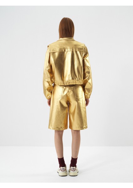 Kadın Gold Pamuk Dokulu Oversize Ceket indirimleri