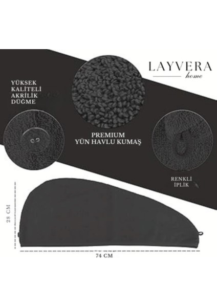 Saç Havlusu | Siyah-Saç Havlusu-Makyaj Havlusu-Akrilik DÜĞMELI-%100 Pamuklu-Makyaj Bonesi modelleri