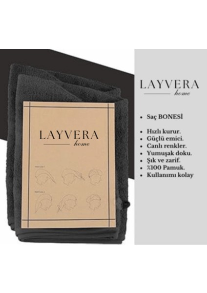 Saç Havlusu | Siyah-Saç Havlusu-Makyaj Havlusu-Akrilik DÜĞMELI-%100 Pamuklu-Makyaj Bonesi fırsatları