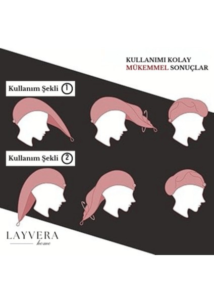 Saç Havlusu | Siyah-Saç Havlusu-Makyaj Havlusu-Akrilik DÜĞMELI-%100 Pamuklu-Makyaj Bonesi indirimleri