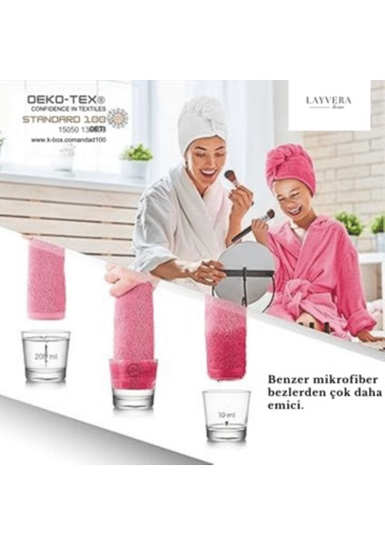 Saç Havlusu | Siyah-Saç Havlusu-Makyaj Havlusu-Akrilik DÜĞMELI-%100 Pamuklu-Makyaj Bonesi