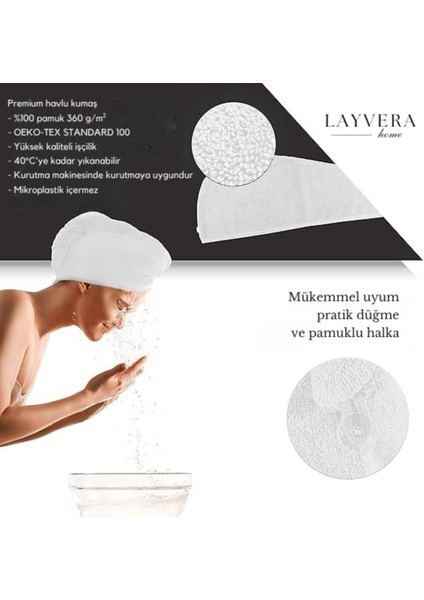 Saç Bonesi | Beyaz-Saç Havlusu-Makyaj Havlusu-Akrilik DÜĞMELI-%100 Pamuklu-Makyaj Bonesi modelleri