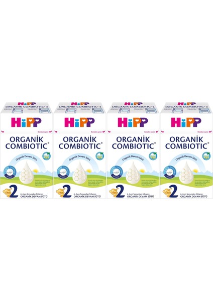 Organik Combiotic Devam Sütü 600GR No:2 (6-12 Ay) (4 Lü Set)