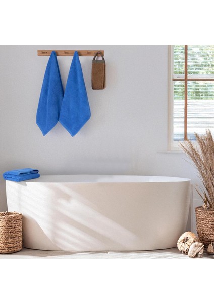 El Havlusu 50X90 | 3'lü SET-%100 Pamuk-Mavi-Yumuşak Doku