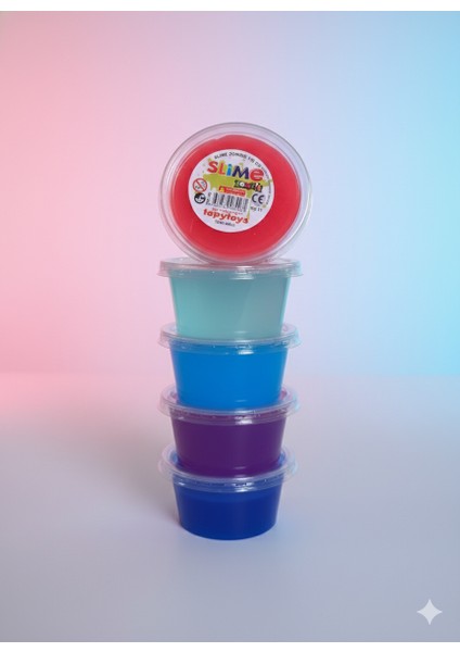 Topy Toys 3 Renk Neon Fosforlu Zombie Slime - Hazır Slime Oyunu 5X100CC Toplam: 500CC