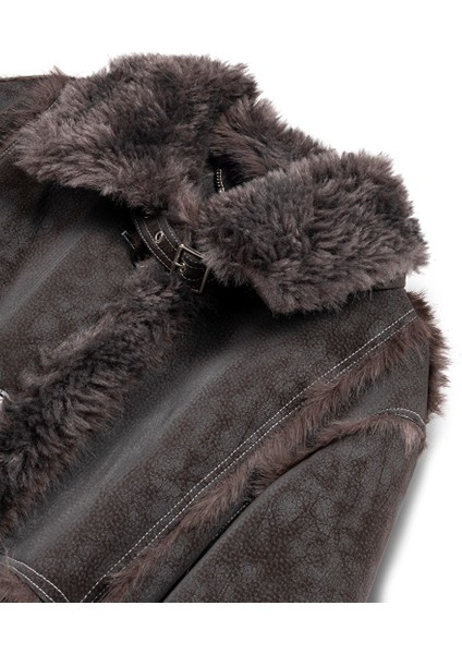 Suni Kürk Mix Kuşaklı Mont IW6250012088005 fiyatları