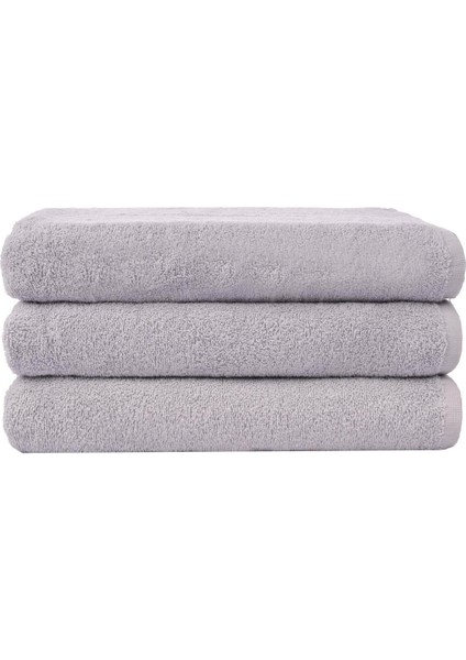 Banyo Havlusu 90X150 | 3'lü SET-%100 Pamuk-Gri-Yumuşak Doku fırsatları