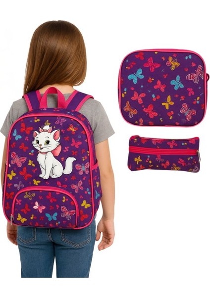 5429 Anaokulu ve Günlük Kullanım Okul + Beslenme Çantası + Kalemlik 3'lü Set