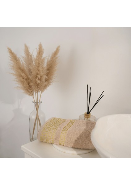 Greek Desen Havlu 600GR 90X150 | %100 Pamuk-Tekli-Bej-Banyo-Mutfak-Desenli modelleri