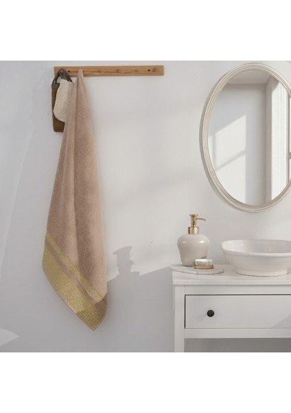 Greek Desen Havlu 600GR 90X150 | %100 Pamuk-Tekli-Bej-Banyo-Mutfak-Desenli fırsatları