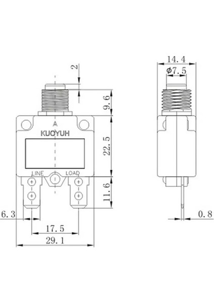 15 Amper Termik Anahtar Devre Kesici Yük Resetli Sigorta 125/250V Ac 32V Dc 15A fırsatları