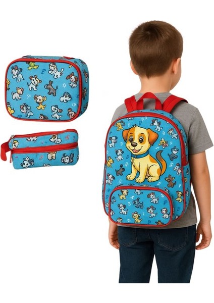 2126 Anaokulu ve Günlük Kullanım Okul + Beslenme Çantası + Kalemlik 3'lü Set