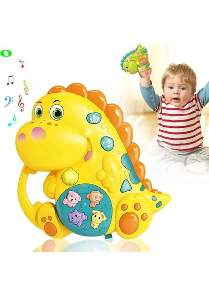 Hayvan Sesli Işıklı Müzikli Eğitici Çok Fonksiyonlu Bebek ve Çocuk Dinozor Dinazor Piyano 16 Cm. fiyatları