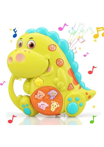 Hayvan Sesli Işıklı Müzikli Eğitici Çok Fonksiyonlu Bebek ve Çocuk Dinozor Dinazor Piyano 16 Cm. indirimleri