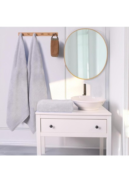 Banyo Havlusu 90X150 | 6'lı SET-%100 Pamuk-Gri-Yumuşak Doku