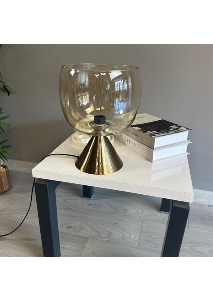 Dijon Cam Bal Rengi Masa Lambası Dekoratif Masaüstü Aydınlatma Hol Abajur Yatak Odası Başucu Lamba