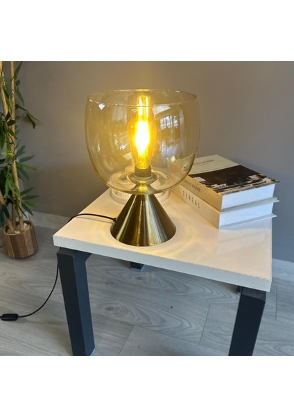 Dijon Cam Bal Rengi Masa Lambası Dekoratif Masaüstü Aydınlatma Hol Abajur Yatak Odası Başucu Lamba fiyatları