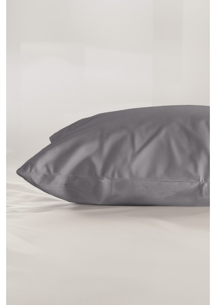 Çarşaflı Pamuk Nevresim Takımı Düz Renk Antrasit - Tek Kişilik fiyatları