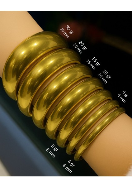 4.50 gr (Gram) Dorikalı Aynalı Şarnel Bilezik Yatırımlık Işçiliksiz 22(916) Ayar Altın (6,2 Ölçü)