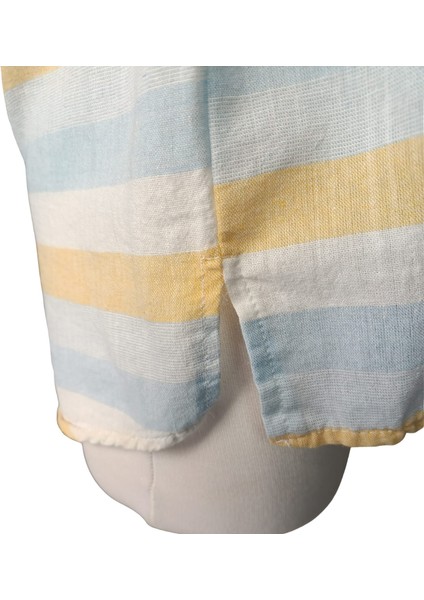 Erkek Çocuk Kapüşonlu Mavi Çizgili Gömlek – %100 Pamuk, Esnek ve İnce Kumaş