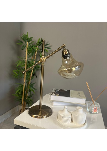 Melk Cam Bal Rengi Masa Lambası Dekoratif Masaüstü Aydınlatma Hol Abajur Yatak Odası Başucu Lamba