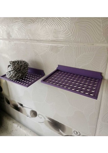 Duvara Yapışan Sabunluk Banyo & Mutfak Için Dayanıklı Organizer Sabun Sünger Düzenleyici Raf 2 Adet modelleri