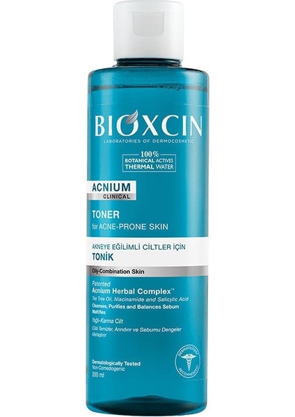 Acnium Tonik Clinical Vegan Akneye Eğilimli Ciltler İçin 200 ml