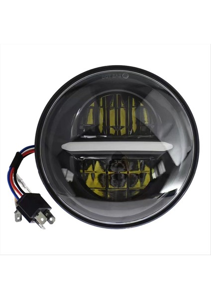 Retro 5,75 Inç LED Far Gündüz Sinyal Lambası Modifikasyon Işığı Siyah (Yurt Dışından)