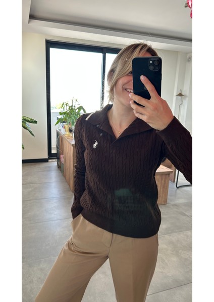 Kahverengi Triko Kazak