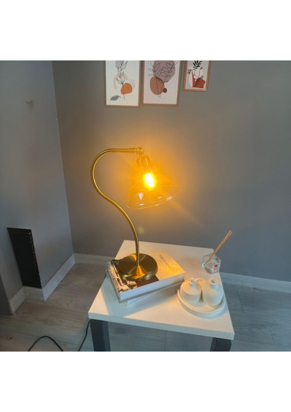 Vishi Cam Bal Rengi Masa Lambası Dekoratif Masaüstü Aydınlatma Hol Abajur Yatak Odası Başucu Lamba modelleri