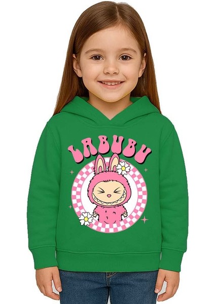 Unisex Baskılı Çocuk Swaetshirt Labubu Baskılı Kapüşonlu 3 Iplik Şardonlu fiyatları