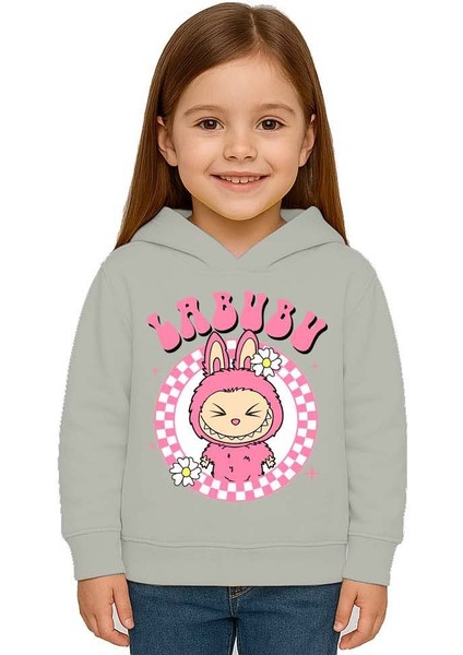 Unisex Baskılı Çocuk Swaetshirt Labubu Baskılı Kapüşonlu 3 Iplik Şardonlu fiyatları