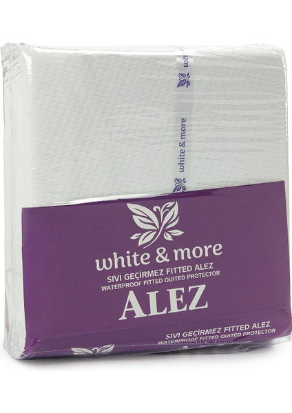 Sıvı Geçirmez Alez Çarşaf Pamuklu Lastikli Yatak Koruyucu - Beyaz - 100X200