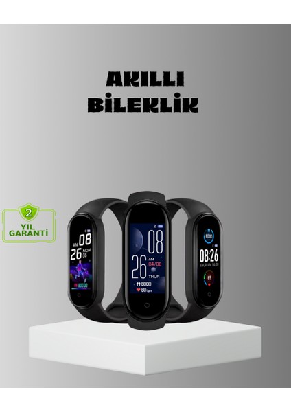 Sptrns Akıllı Bileklik Adım Sayarlı Kalori Takipli Bildirim Uyumlu IP67