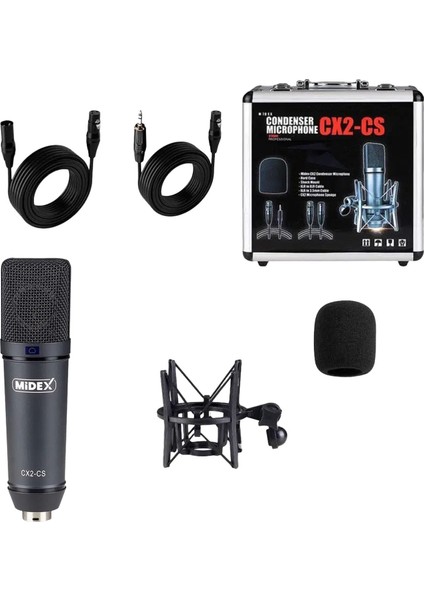 Cx2-Q Pro Set Üst Seviye Condenser Stüdyo Ses Kayıt Mikrofonu standı seti modelleri