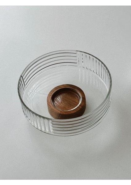 Akasya Tabanlı Cam Kase