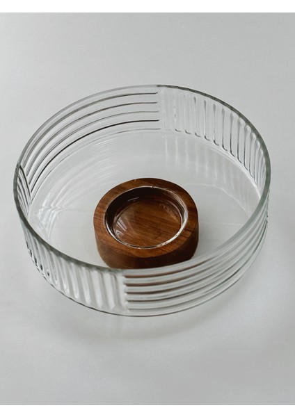 Akasya Tabanlı Cam Kase