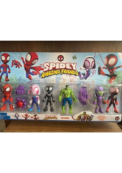 Spiderman Spidey ve Arkadaşları 6'lı Figür Set Oyuncak Spiderman Figür 6lı Set