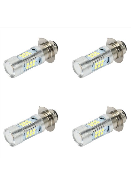 4x H6 Tek Pençeli 3030 21SMD LED Far Ampulü 1200LM Beyaz 21W (Yurt Dışından)