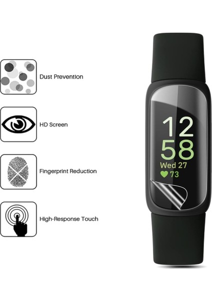 Fitbit Inspire 3 Akıllı Bileklik Ekran Koruyucu TPU 2 Adet