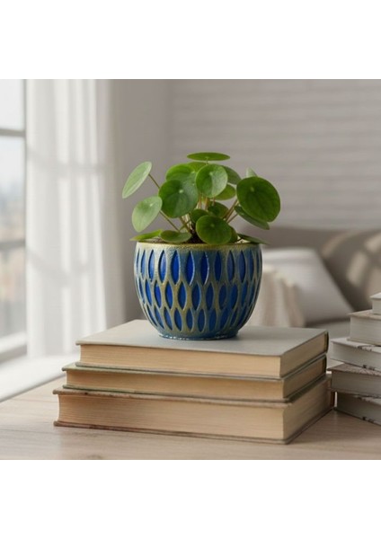 4846 El Yapımı Desenli Dekoratif 2'li Minik Saksı / Biblo - 6 x 7 cm indirimleri